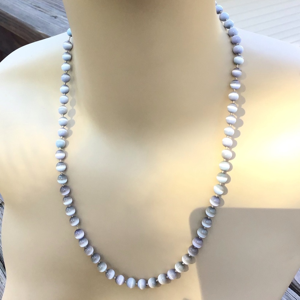 Handcrafted Cat’s Eye Necklace 20” NWT - Picture 7 of 9